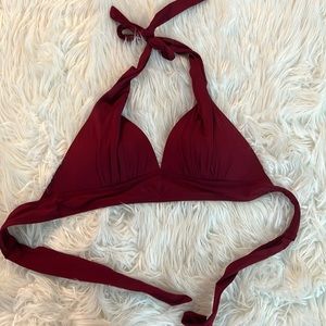 Red Wine color swim suit top